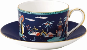 Wedgwood Wonderlust Blue Pagoda Teacup & Saucer Set