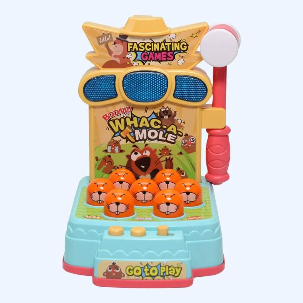 Whack Mole Game Toys, Game Hammering Toy for Kids (Yellow)