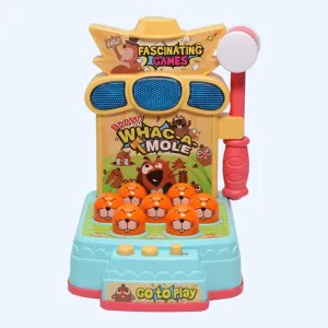 Whack Mole Game Toys, Game Hammering Toy for Kids (Yellow)