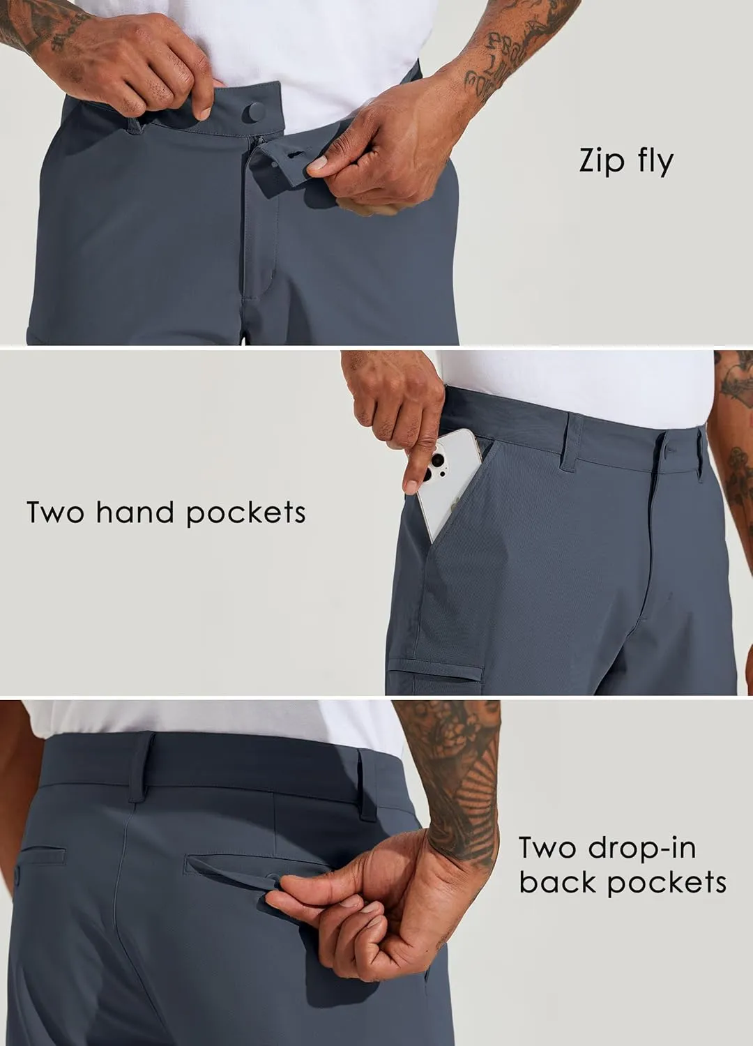 Willit Men's Golf Shorts Stretch Hiking Cargo Shorts Athletic Quick Dry Casual Work Shorts with Pockets 10"