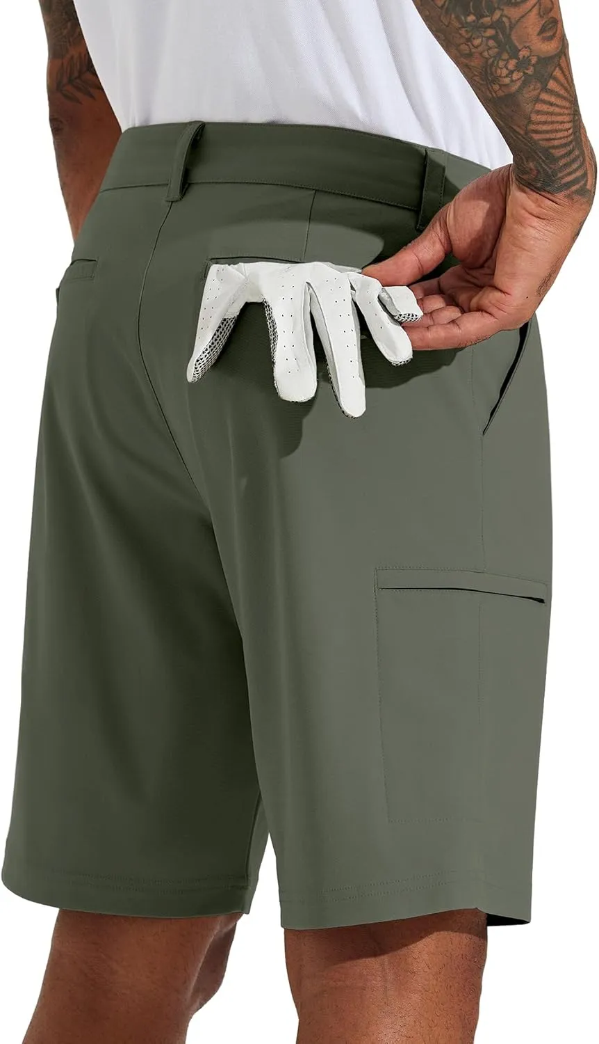 Willit Men's Golf Shorts Stretch Hiking Cargo Shorts Athletic Quick Dry Casual Work Shorts with Pockets 10"