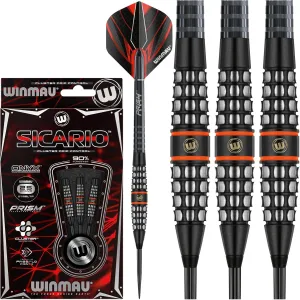 Winmau Sicario 90% Tungsten Darts Set with Prism Flights and Shafts (Stems)