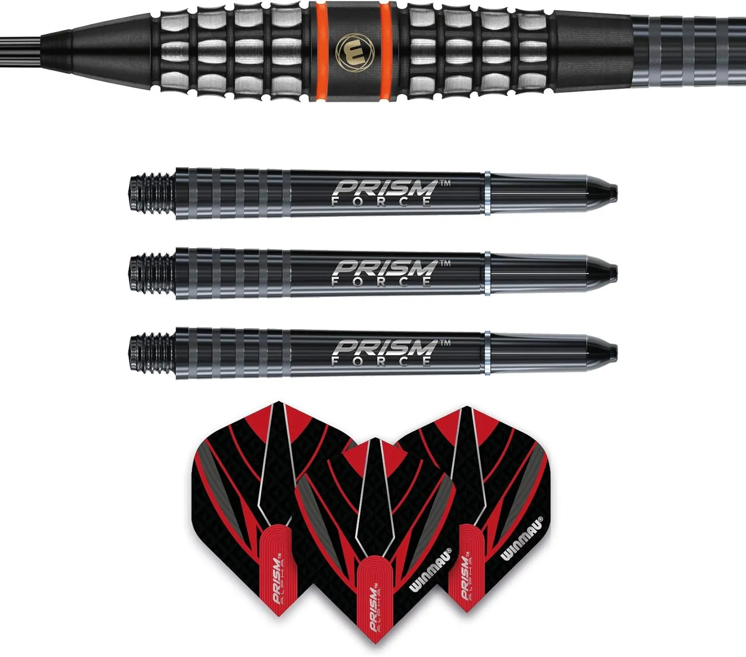 Winmau Sicario 90% Tungsten Darts Set with Prism Flights and Shafts (Stems)