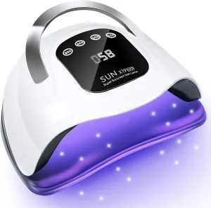 Wisdompark 320W UV LED Nail Lamp, Nail Dryer for Gel Polish with 66Pcs Lamp Beads and Automatic Sensor/4 Timer Setting Professional Nail Art Tools (Black)