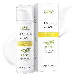 WMK Skin Lightening Cream - 2 in 1 Mineral Sunscreen SPF 30  for Intimate Areas, Underarms, Knees, Elbows, Back, All Body- 1.76 FL.OZ