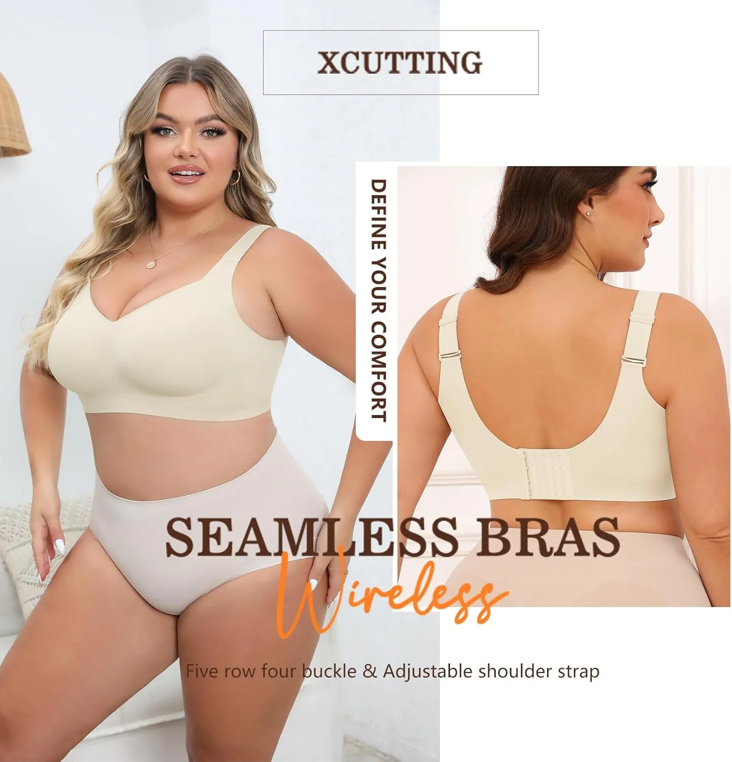 Women Wirefree Bras for Women Full Coverage No Underwire Everyday Bras Comfortable Wireless Padded Bras