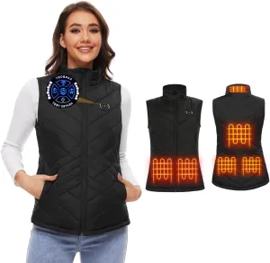 Womens Heated Vest, 5IN1 Smart Controller Electric Heating Jacket Coat Vests, Gifts for Women