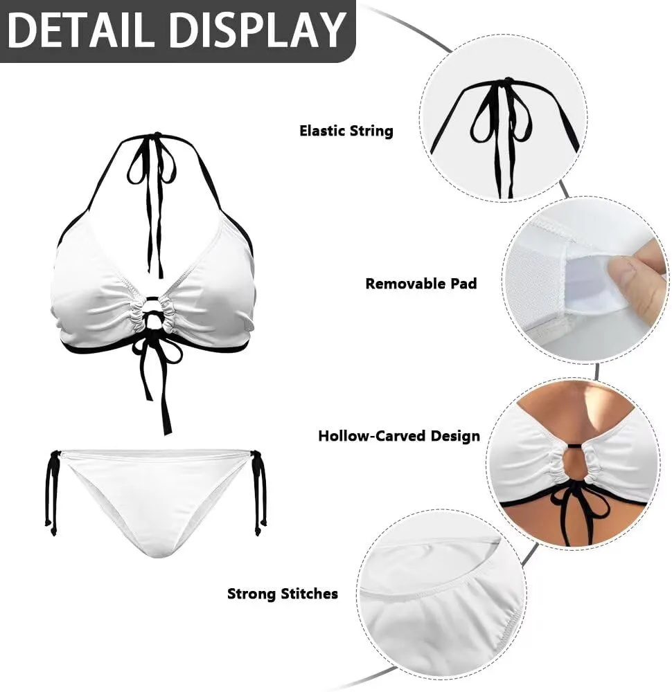 Womens Sexy Halter Bikini Set String Bathing Suit Teen Girls Swimming Suit 2 Piece Swimsuit