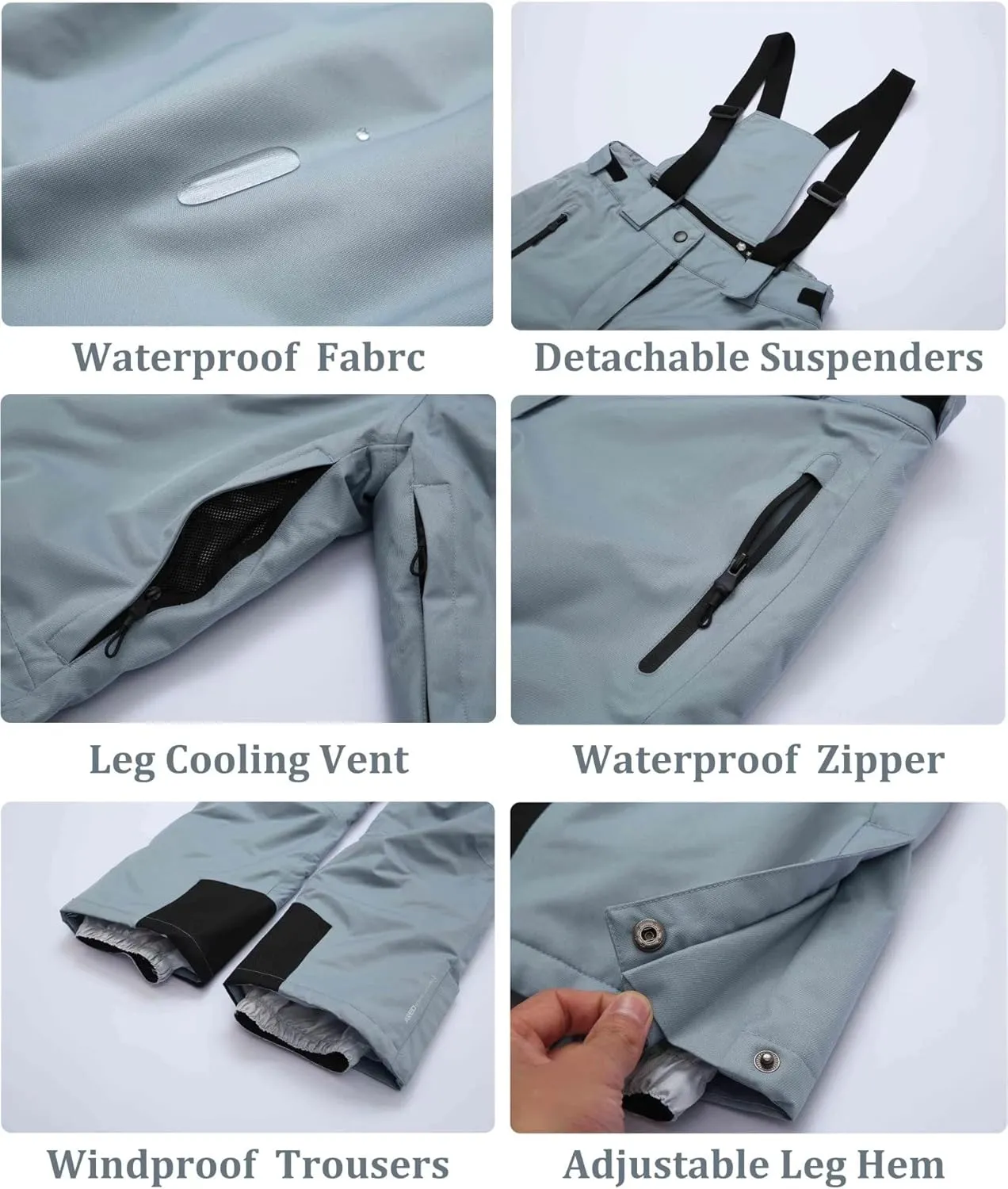Women's Ski Jackets and Pants Set Waterproof Snowboard Snowsuit Colorful Winter Warm Snow Coat Suit Windproof