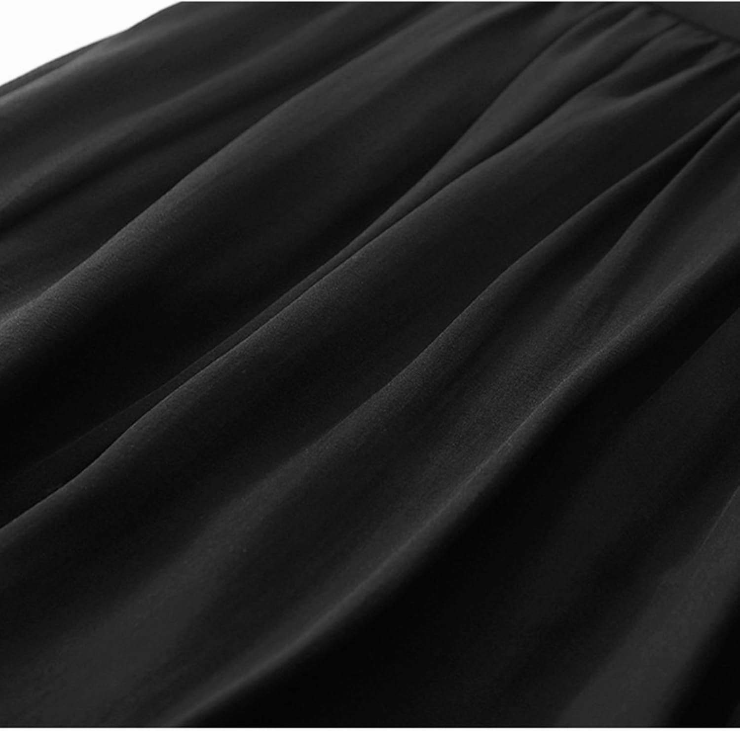 Womens Cotton Linen Skirts Summer Casual Elegant Double Layer Elastic High Waist Flowy Swing A Line Long Maxi Skirt