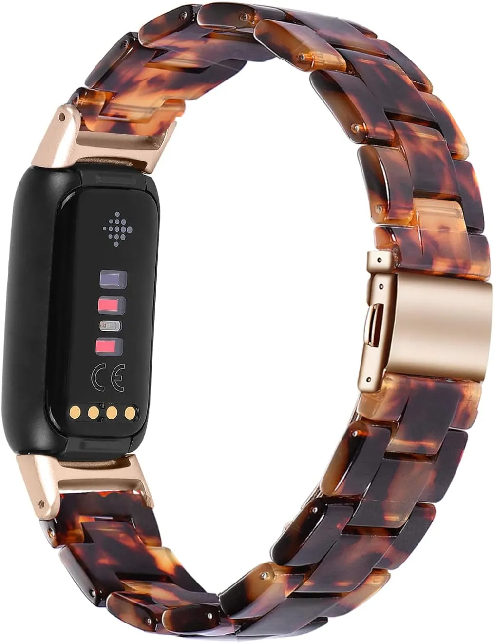 Wongeto Compatible with Fitbit Luxe/Luxe SE Bands for Women, Resin Wristband Strap with Stainless Steel Buckle Replacement Bands for Fitbit Luxe accssorises