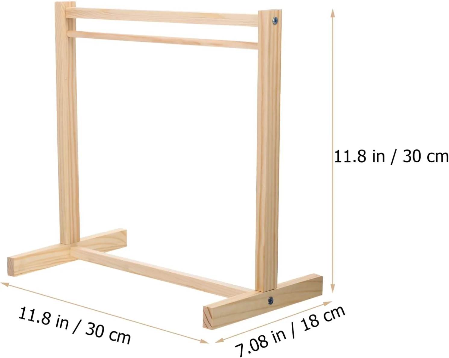 Wooden Doll Clothes Rack Sturdy Clothing Organizer for Doll Dresses for Display and Organization