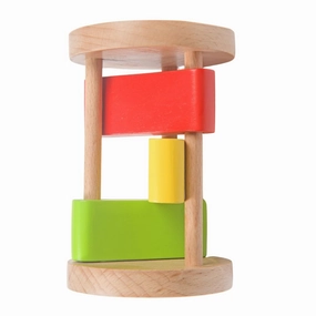 Wooden Rattle Roll Clacker for Babies | Musical Toy for Sensory Exploration and Fine Motor Skills Development | Montessori Toy