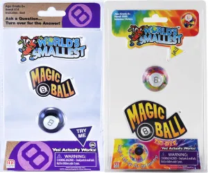 World's Smallest Magic 8 Ball Bundle Set of 2 - Black and Tie Dye