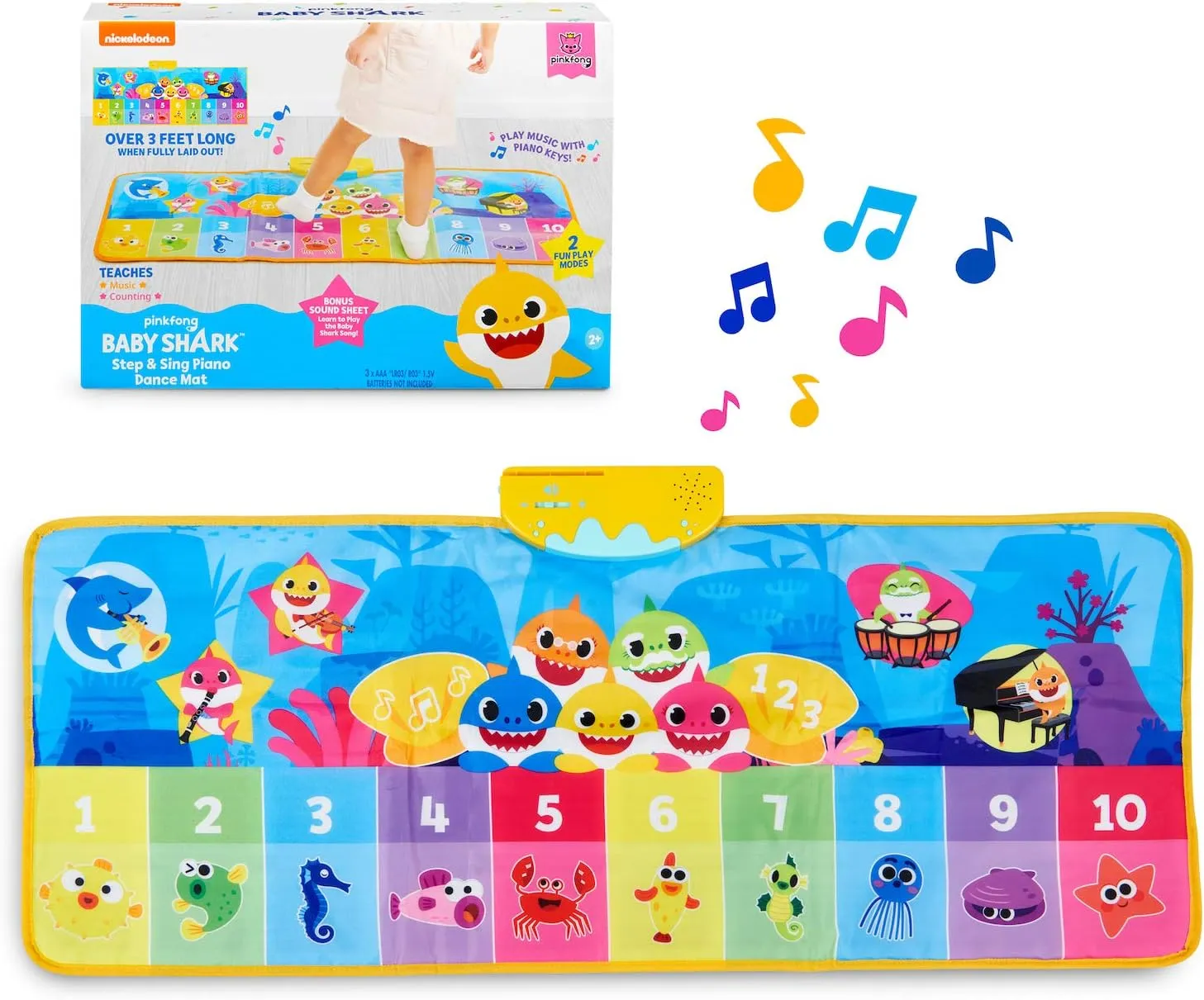 WowWee Baby Shark Official - Step & Sing Piano Dance Mat