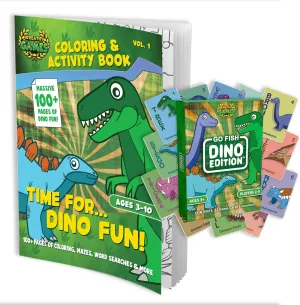 Wreathy Games® - Game Bundles (Go Fish Dino Edition® & Time for... Dino Fun! Coloring & Activity Book™ Bundle)