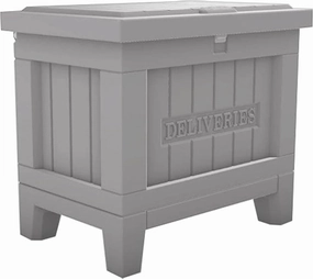 Yale Smart Delivery Box with Wi-Fi - Package Box for Outdoor Storage - Receive Packages from Any Carrier and Protect Them from Weather and Porch Pirates – Gray Medium