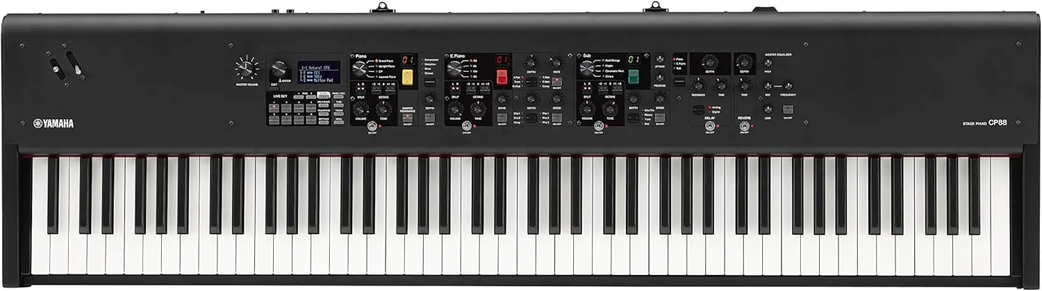 Yamaha CP88 88-Key Graded Hammer Action Stage Piano with Sustain Pedal(Black)