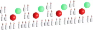 Yardwe 1 Set Mini Bowling Set for Dollhouse High Simulation Bowling Pins and Balls Miniature Sports Decor Safe Material for Family Entertainment