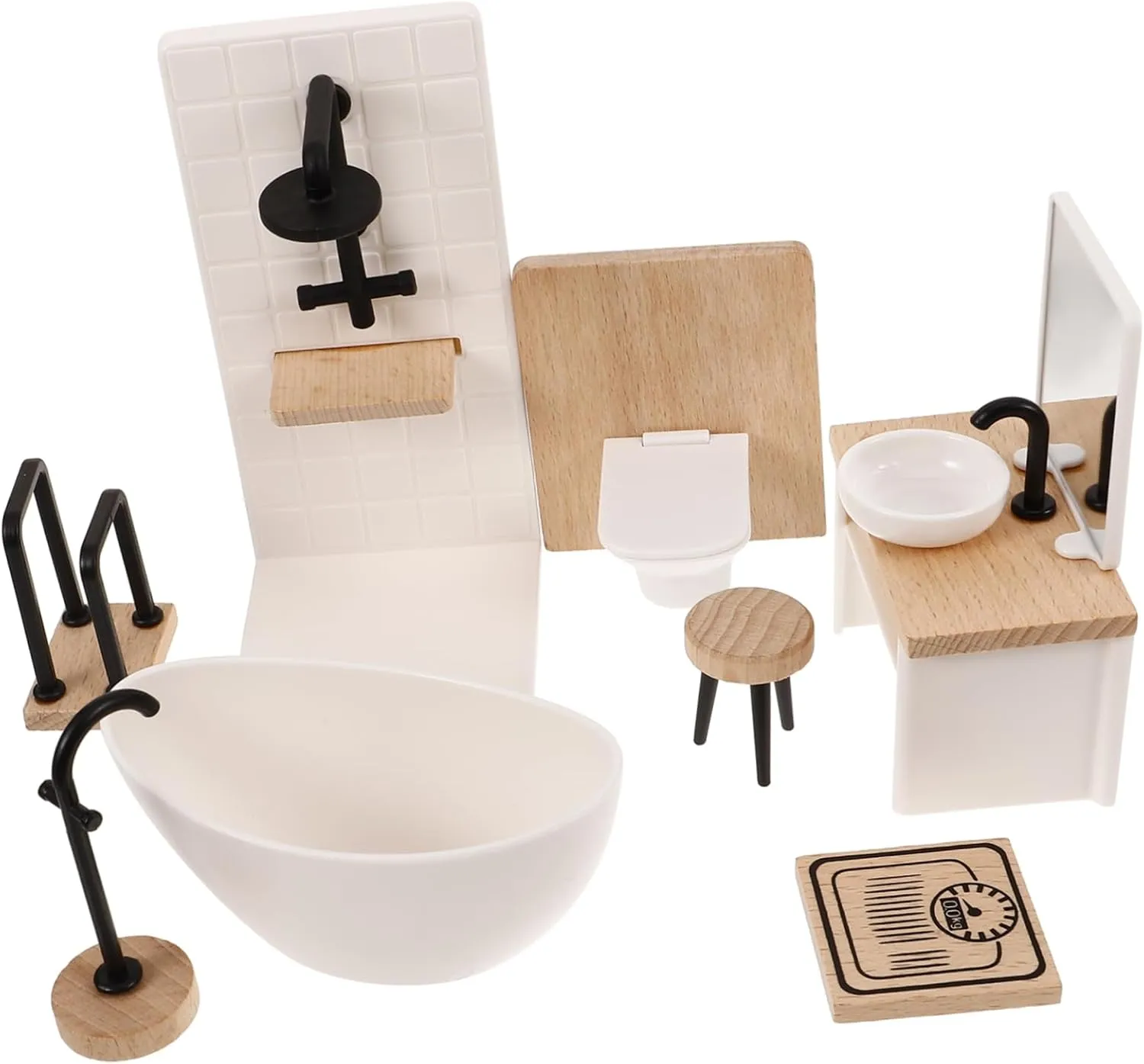 Yardwe 1Set Scale Dollhouse Decoration Enhance Imagination Fine Motor Skills Family Playtime