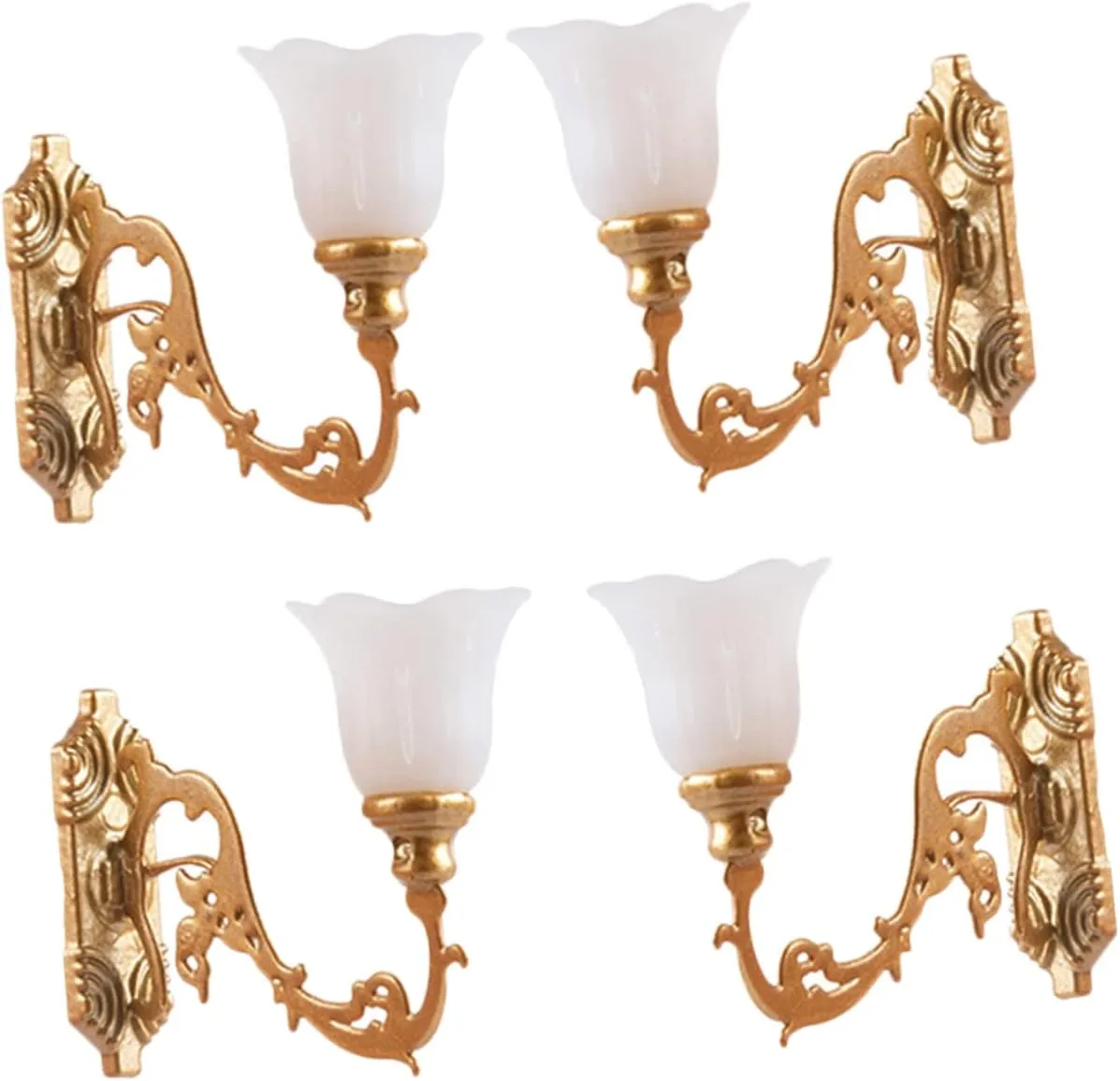 Yardwe 20pcs Wall Lamps for Dollhouse Sand Table Decor Warm Light Chic Simulation Design for Miniature Scene Layouts Unique Accessory for Home Decoration