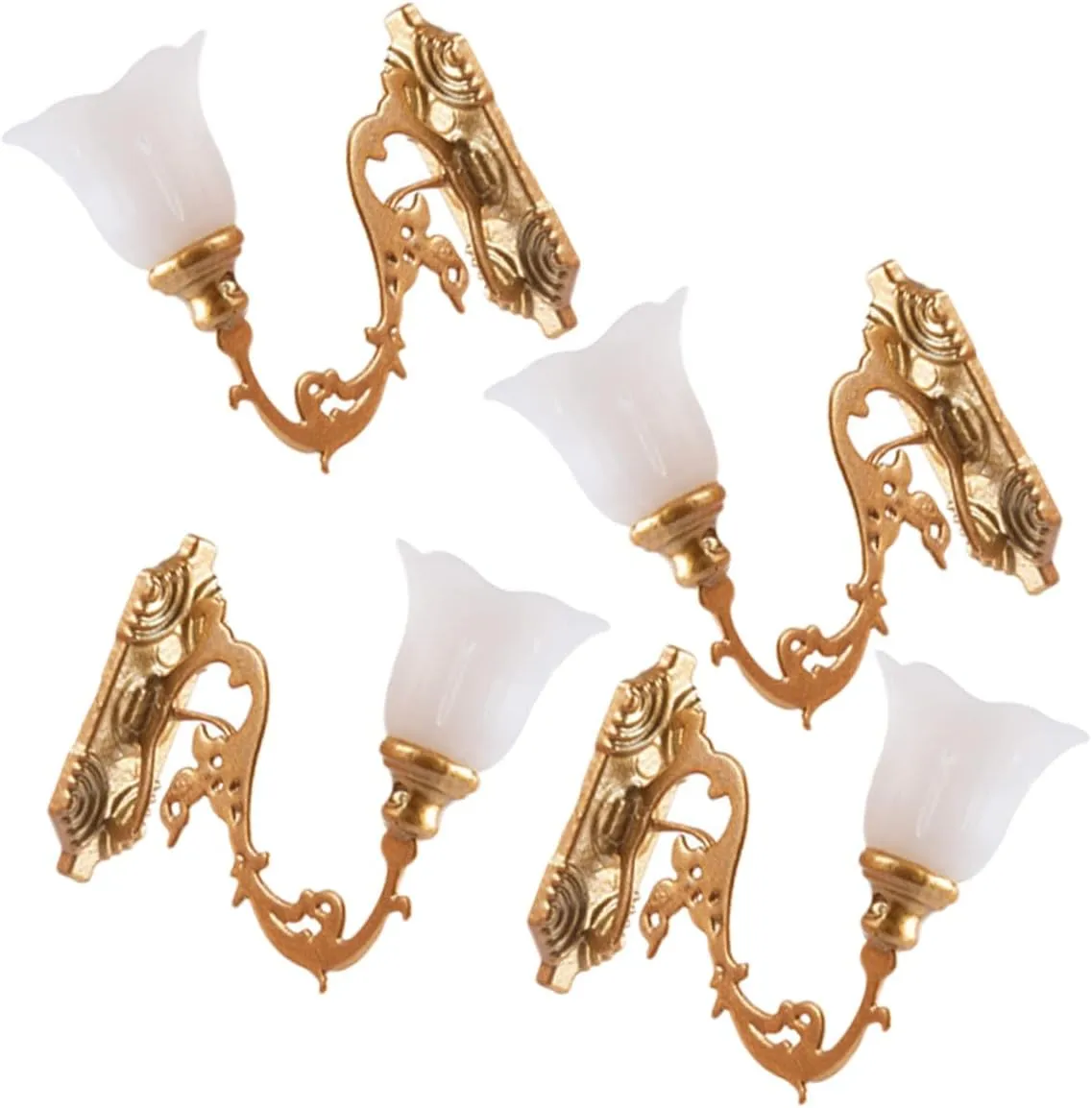 Yardwe 20pcs Wall Lamps for Dollhouse Sand Table Decor Warm Light Chic Simulation Design for Miniature Scene Layouts Unique Accessory for Home Decoration