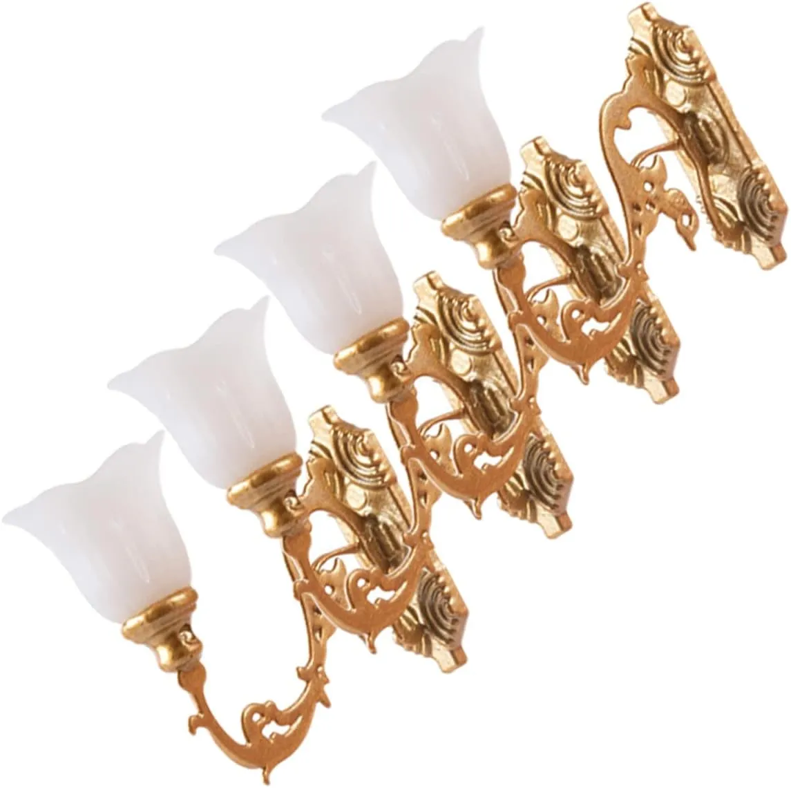 Yardwe 20pcs Wall Lamps for Dollhouse Sand Table Decor Warm Light Chic Simulation Design for Miniature Scene Layouts Unique Accessory for Home Decoration
