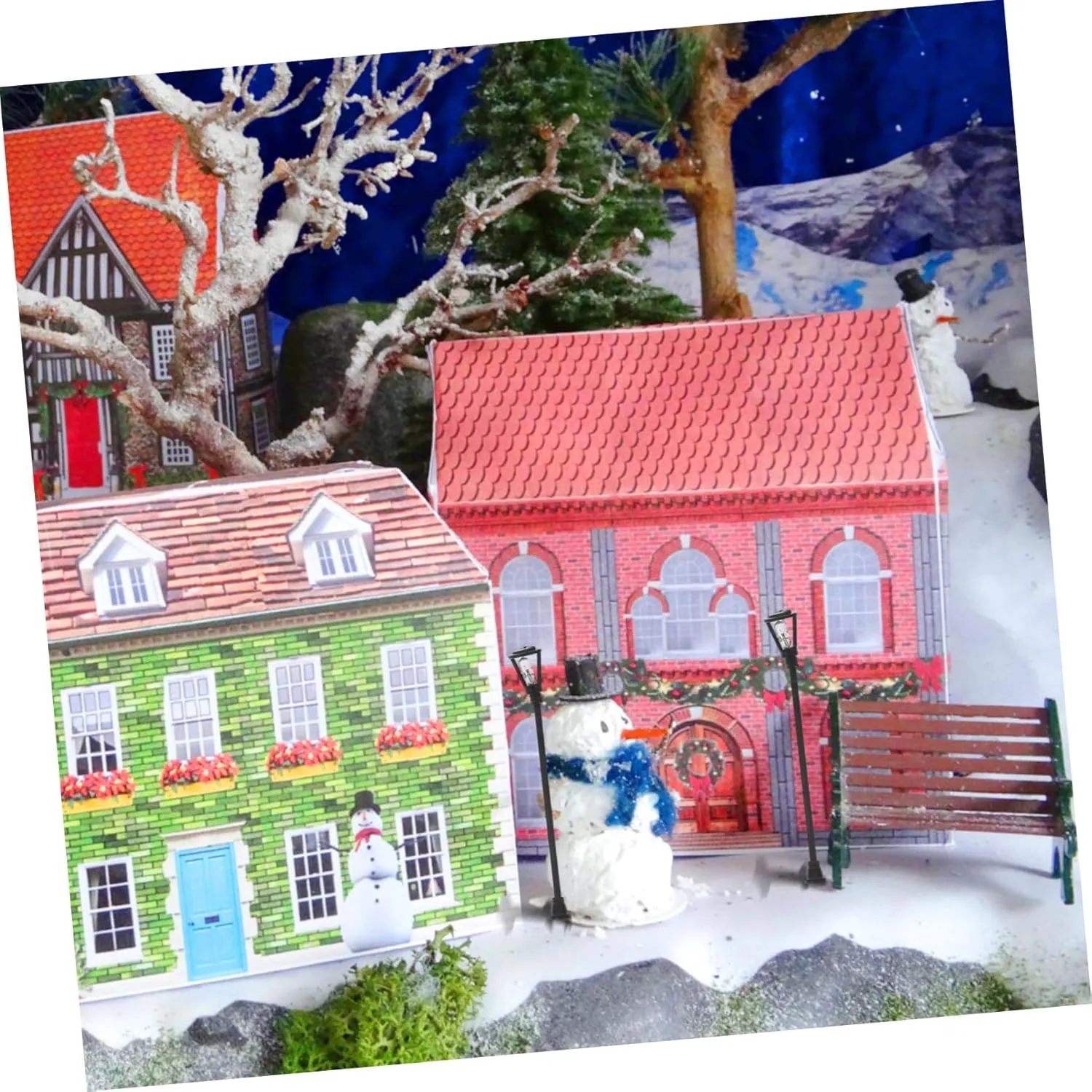 Yardwe 3sets 10pcs Miniature Street Lamps for Dollhouse Decor Mini House Street Light Models Easy Assembly for Realistic Miniature Landscape Scenes 10pcs*3