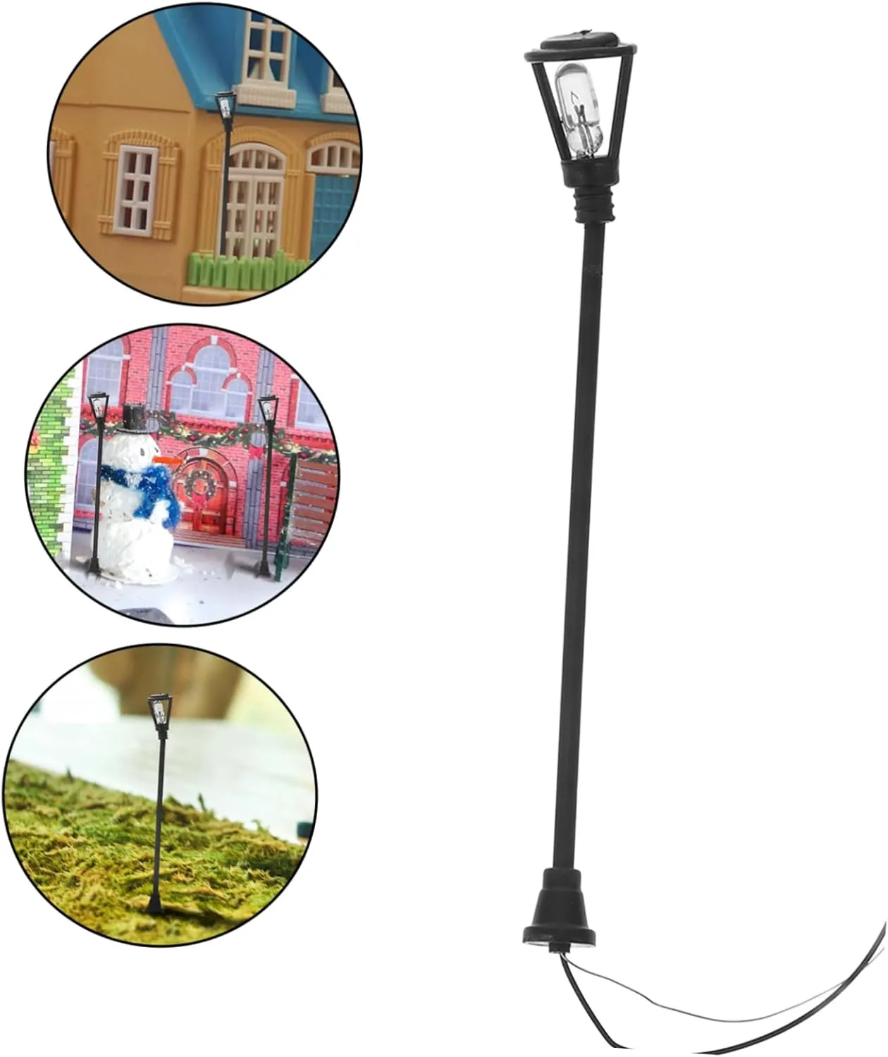 Yardwe 3sets 10pcs Miniature Street Lamps for Dollhouse Decor Mini House Street Light Models Easy Assembly for Realistic Miniature Landscape Scenes 10pcs*3