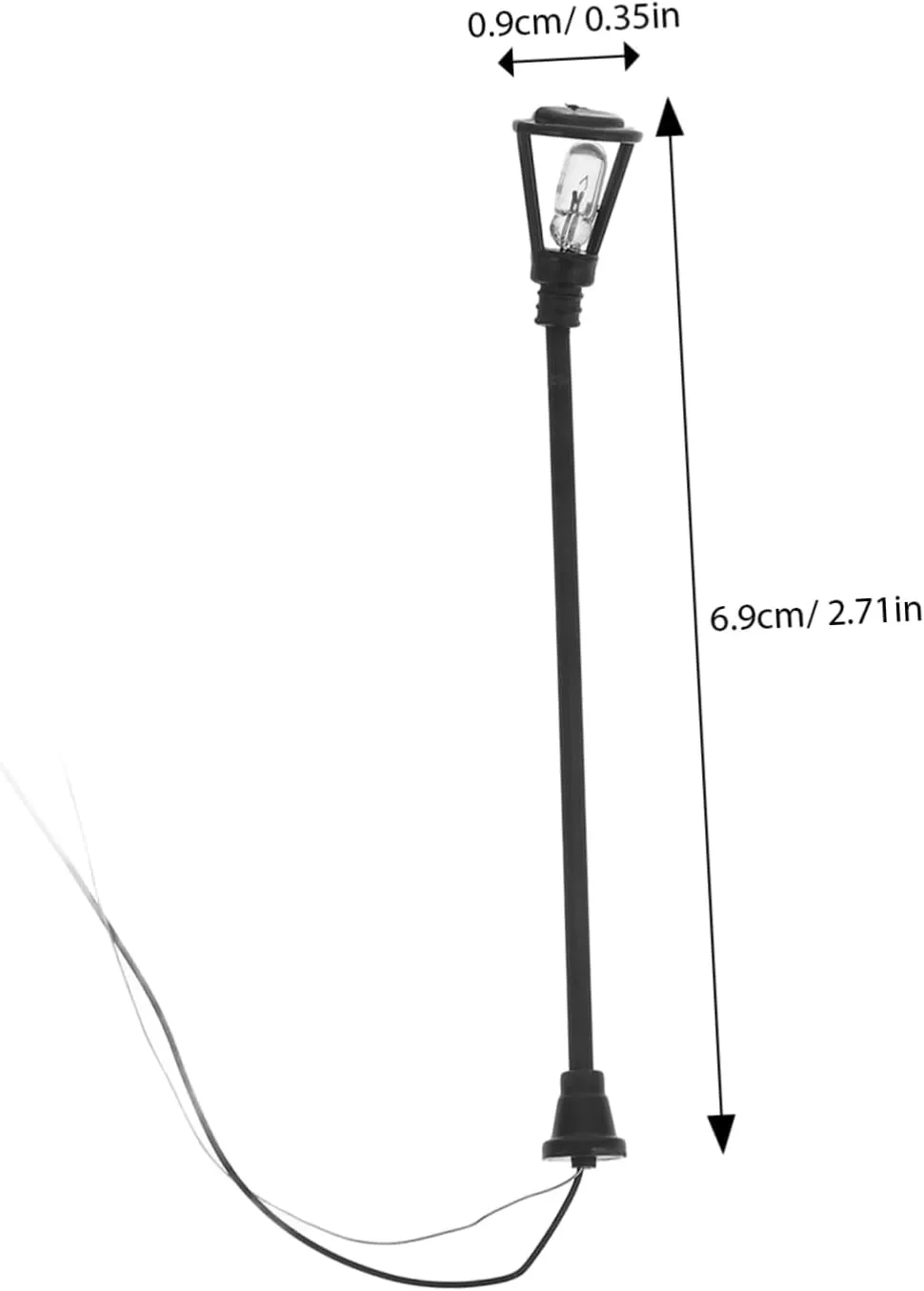 Yardwe 3sets 10pcs Miniature Street Lamps for Dollhouse Decor Mini House Street Light Models Easy Assembly for Realistic Miniature Landscape Scenes 10pcs*3