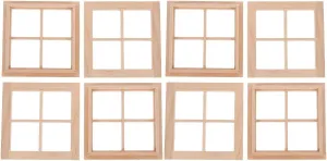 Yardwe 8 Pcs Dollhouse Windows Miniature Windows Windows Gnome Windows 1: 12 Scale