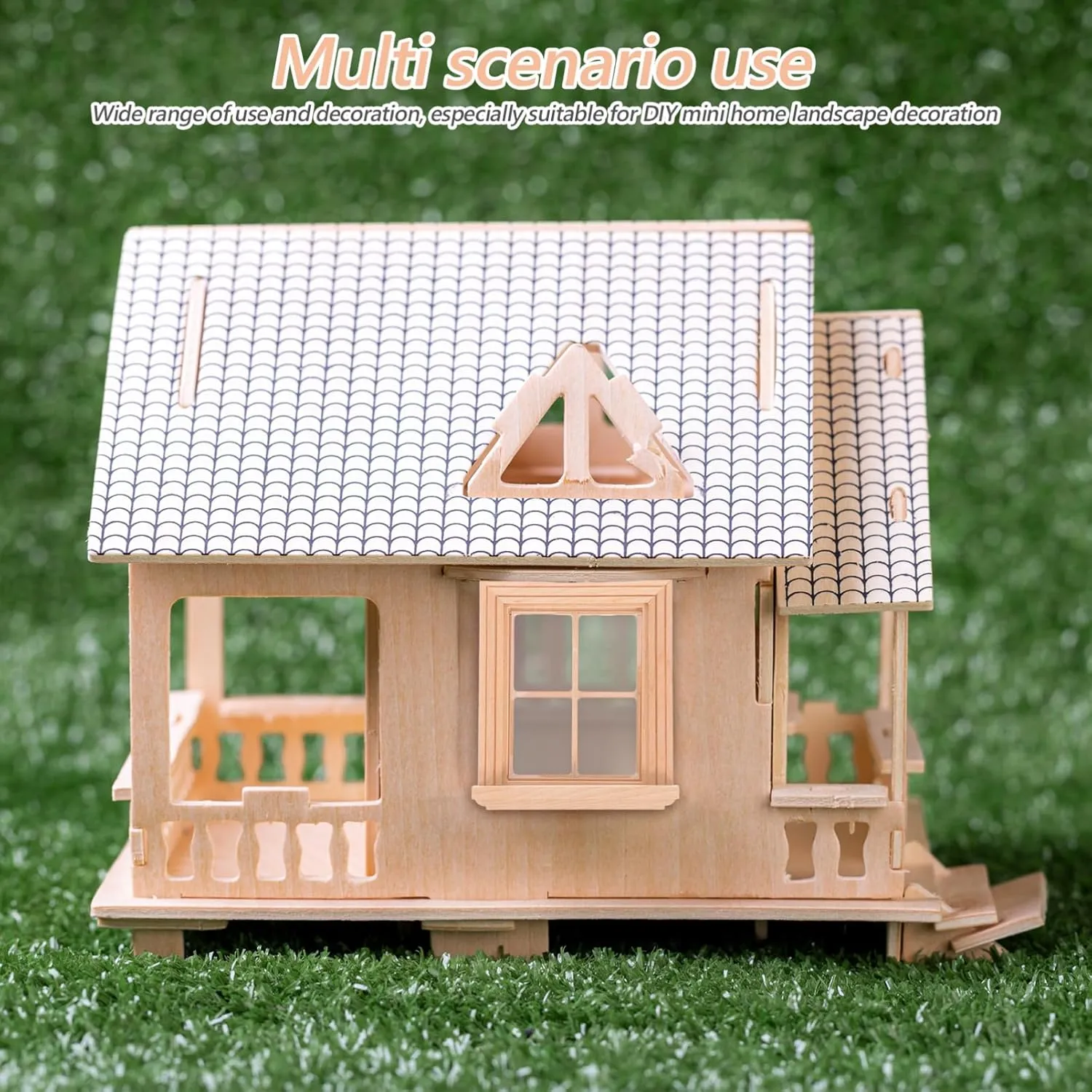 YARNOW 8 Pcs Wooden Dollhouse Window Frames: 1:12 Mini Furniture, DIY Dollhouse Bedroom Accessories