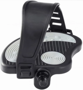 YBEKI Pro-Grade Exercise Bike Pedals with Adjustable Straps - 9/16" & 1/2" Spindle for Indoor Peloton/Schwinn/Spin Bikes | Heavy-Duty PP Plastic & PVC Straps   500lb Capacity