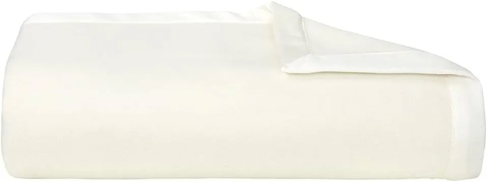 Yves Delorme Nymphe Nacre (Ivory) Blanket - Cashmere - Durable, Warm and Cozy Luxury Throw Blanket