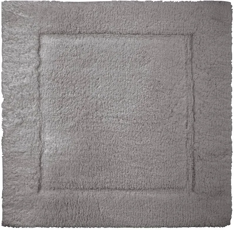 Yves Delorme Prestige Platine (Platinum Grey) 24 x 24 in Cotton | Luxury Bath mat from Turkey