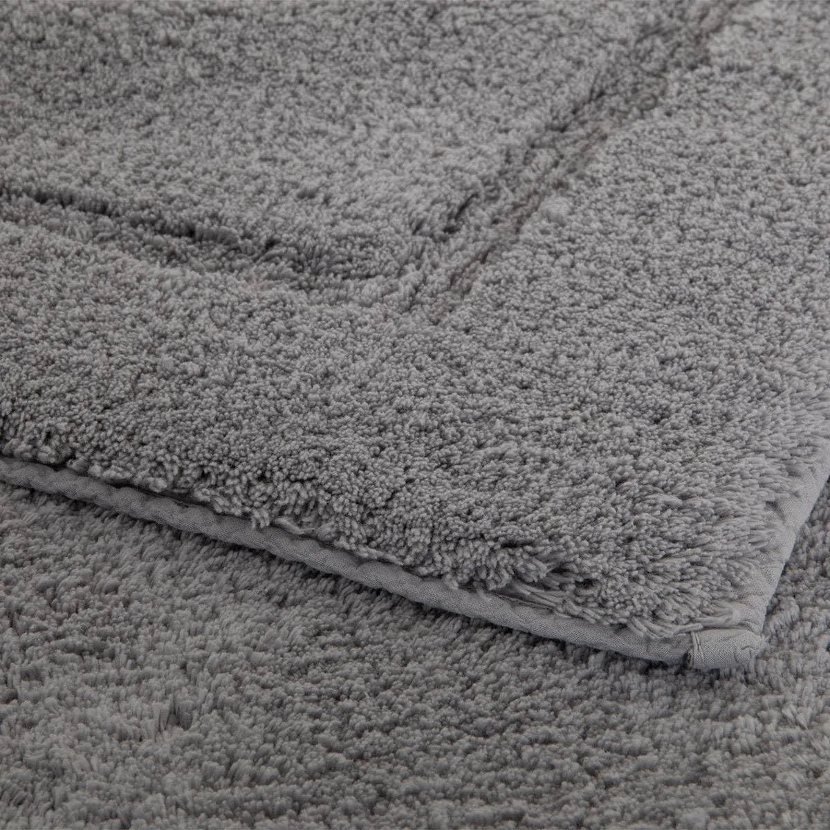 Yves Delorme Prestige Platine (Platinum Grey) 24 x 24 in Cotton | Luxury Bath mat from Turkey