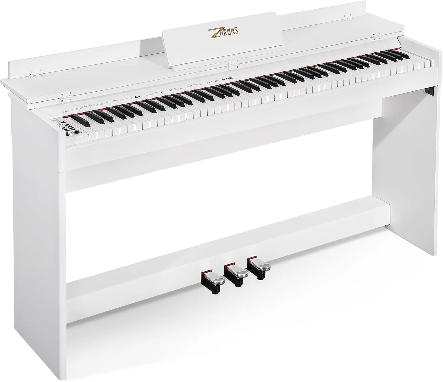 ZHRUNS Digital Piano 88 Key Weighted Keyboard,Full Size Semi Weighted Electronic Keyboard Piano,Electric Piano Keyboard with Sustain Pedal, Portable Piano Keyboard for Beginners Adults,White