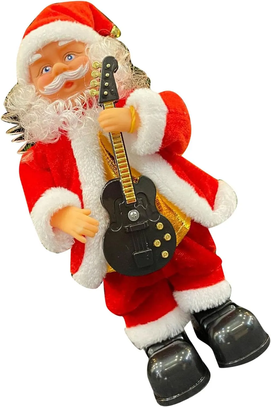 ZJchao Electric Singing Dancing Santa Musical Figure Xmas Decoration Battery Operated Santa Toy Home Commercial Use (Guitarist)